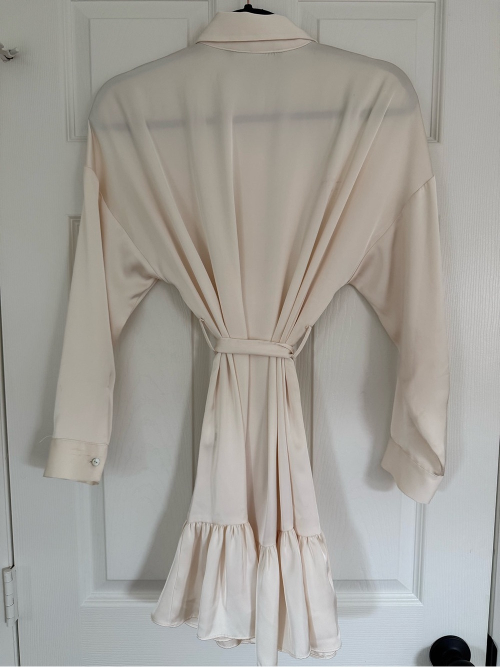 Zara Cream Button-Front Mini Shirt Dress - Picture 3 of 4